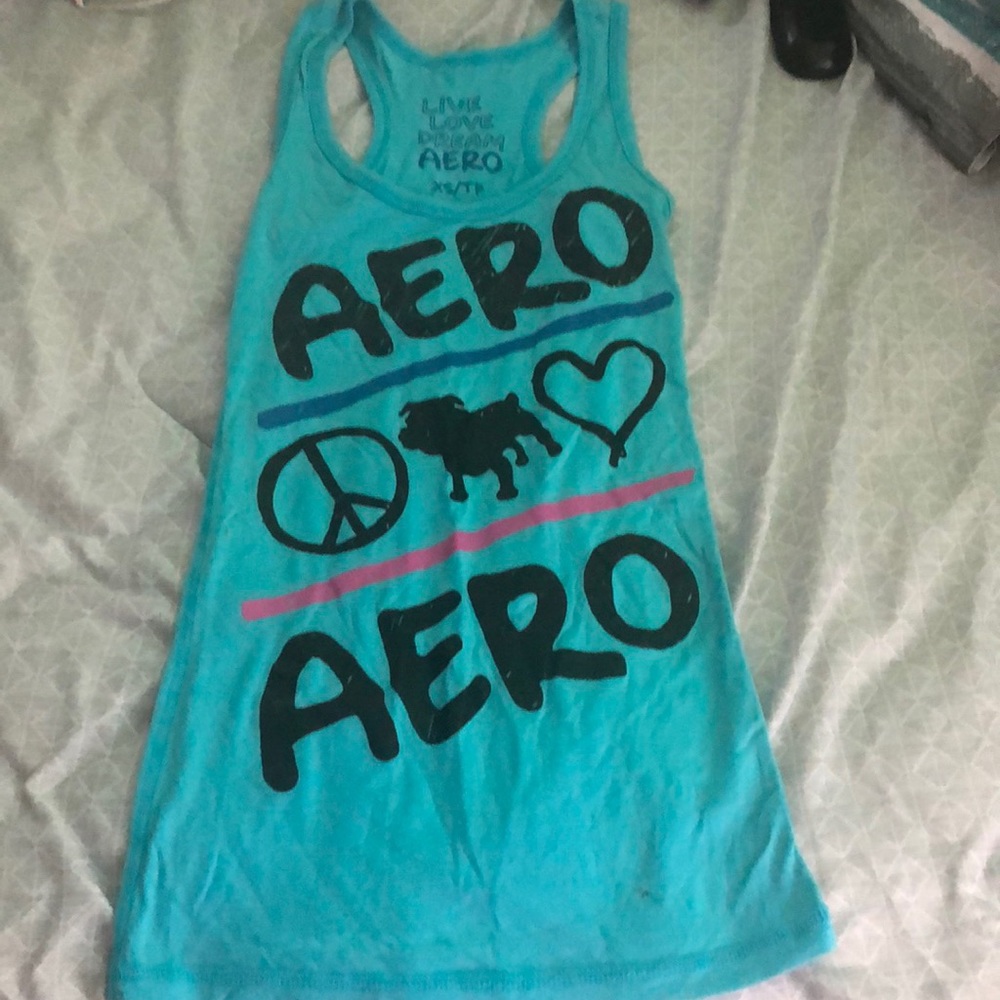 Aeropostale tank top, wore some, but still good.